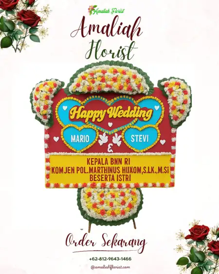 Papan Bunga Pernikahan Karta Raharja